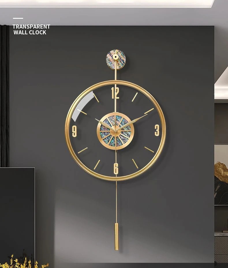 Luxury Watch Wall Clock - Liga concha relógio de parede silencioso
