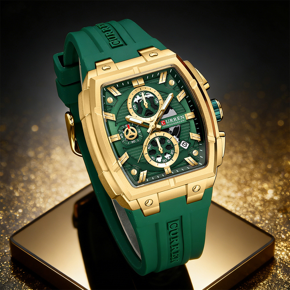 Luxury Watch Display - Relógio de Luxo Vintage CURREN para