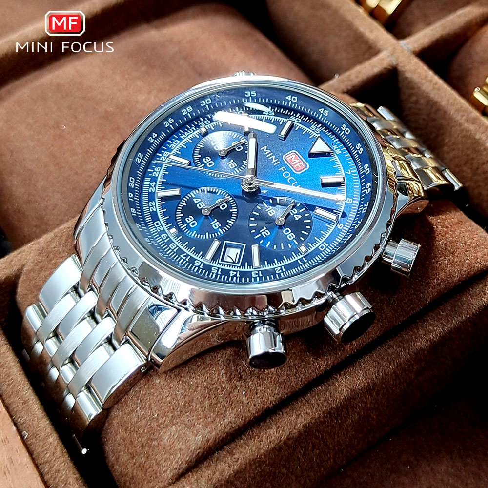 Luxury Watch Hublot - Mini foco prata azul relógio de