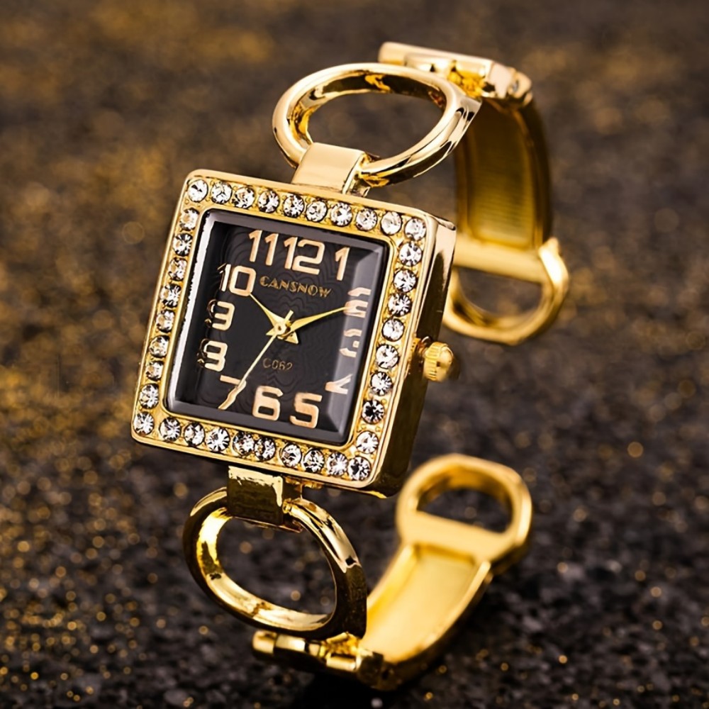 Luxury Watch Square - Moda de luxo strass quadrado dial