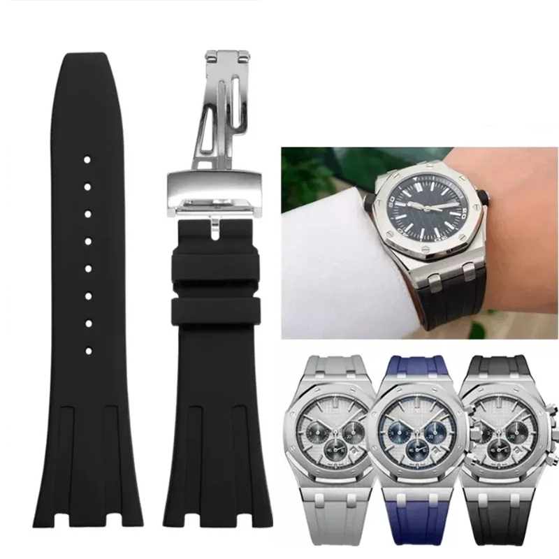 Audemars Piguet Watch Royal Oak - Pulseira de relógio de borracha de