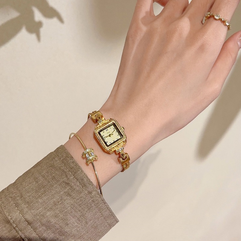 Luxo requintado ouro relógio d - Luxury Watch Square avaliação e preço