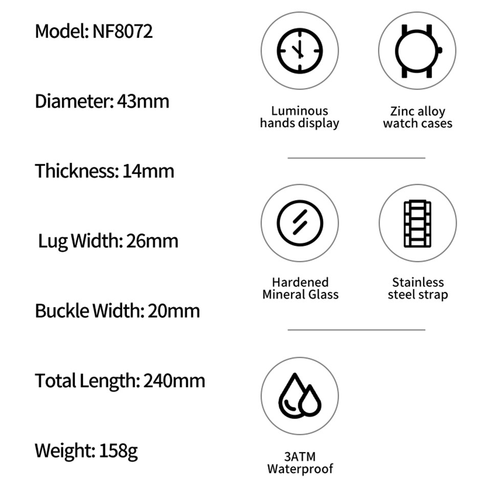 NAVIFORCE Relógio masculino de - Field Watch Military avaliação e preço