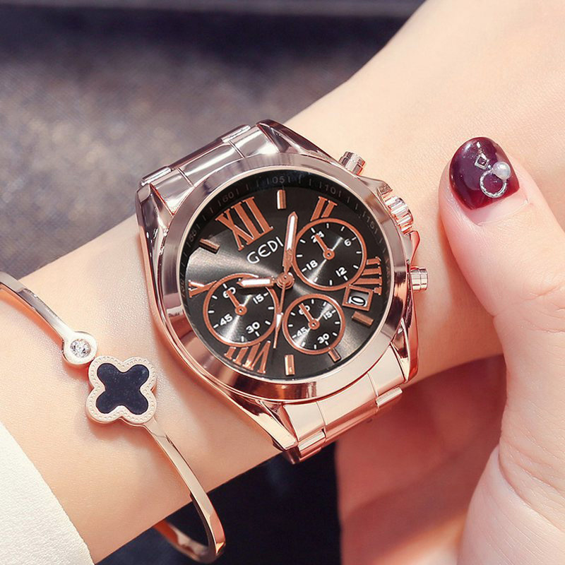 Luxo rosa ouro relógio casual  - Luxury Watch Unique avaliação e preço