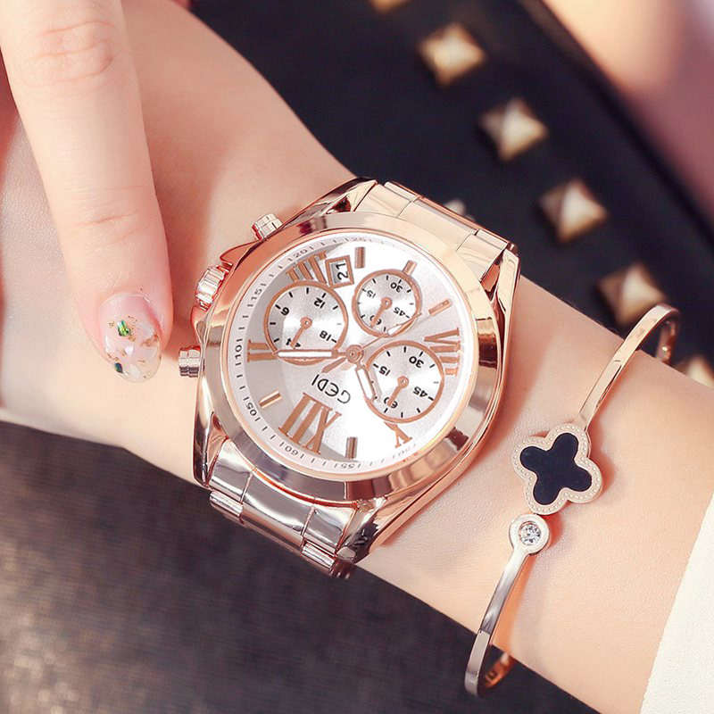 Luxo rosa ouro relógio casual  - Luxury Watch Unique avaliação e preço