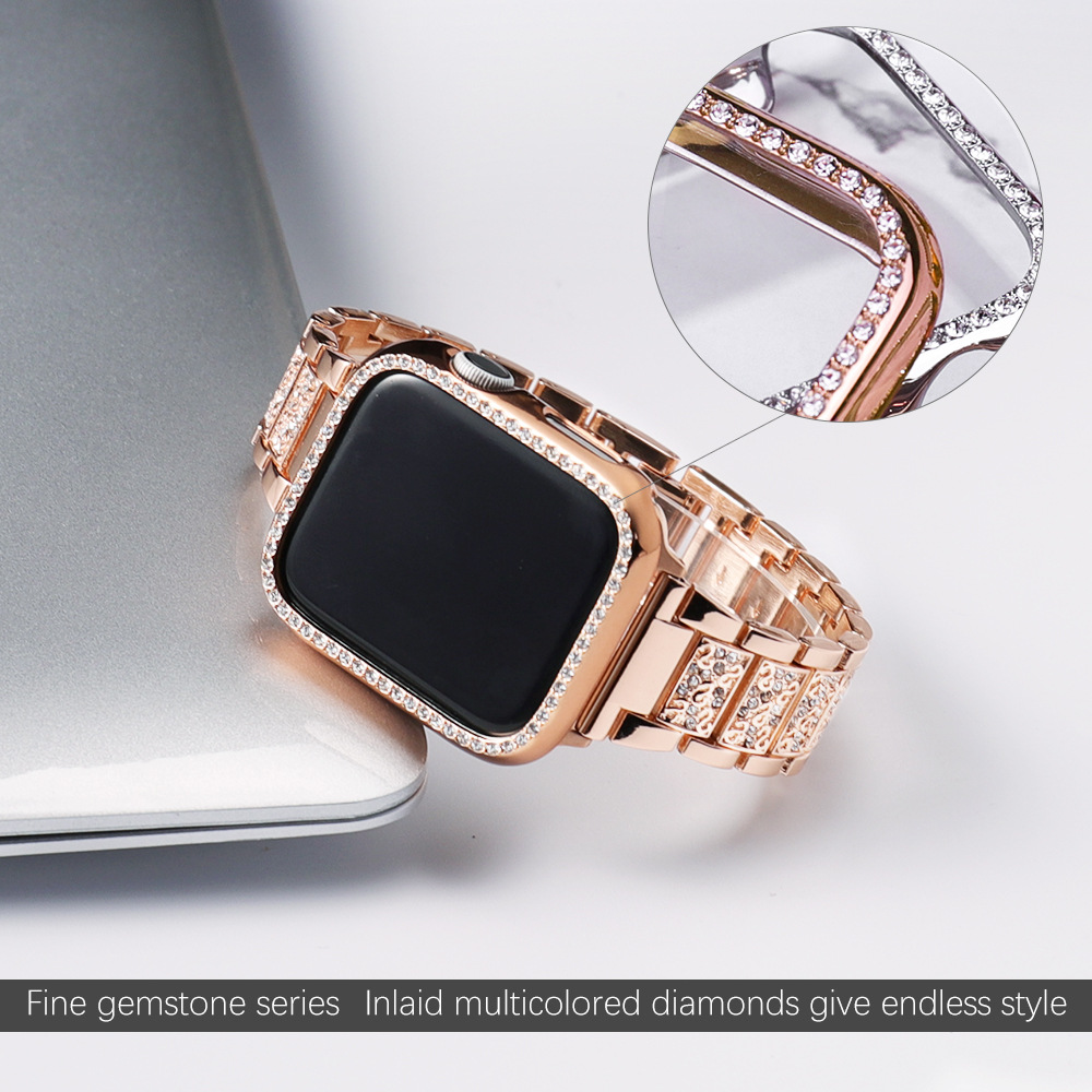 Capa + pulseira brilhante para - Luxury Watch Apple Bands avaliação e preço
