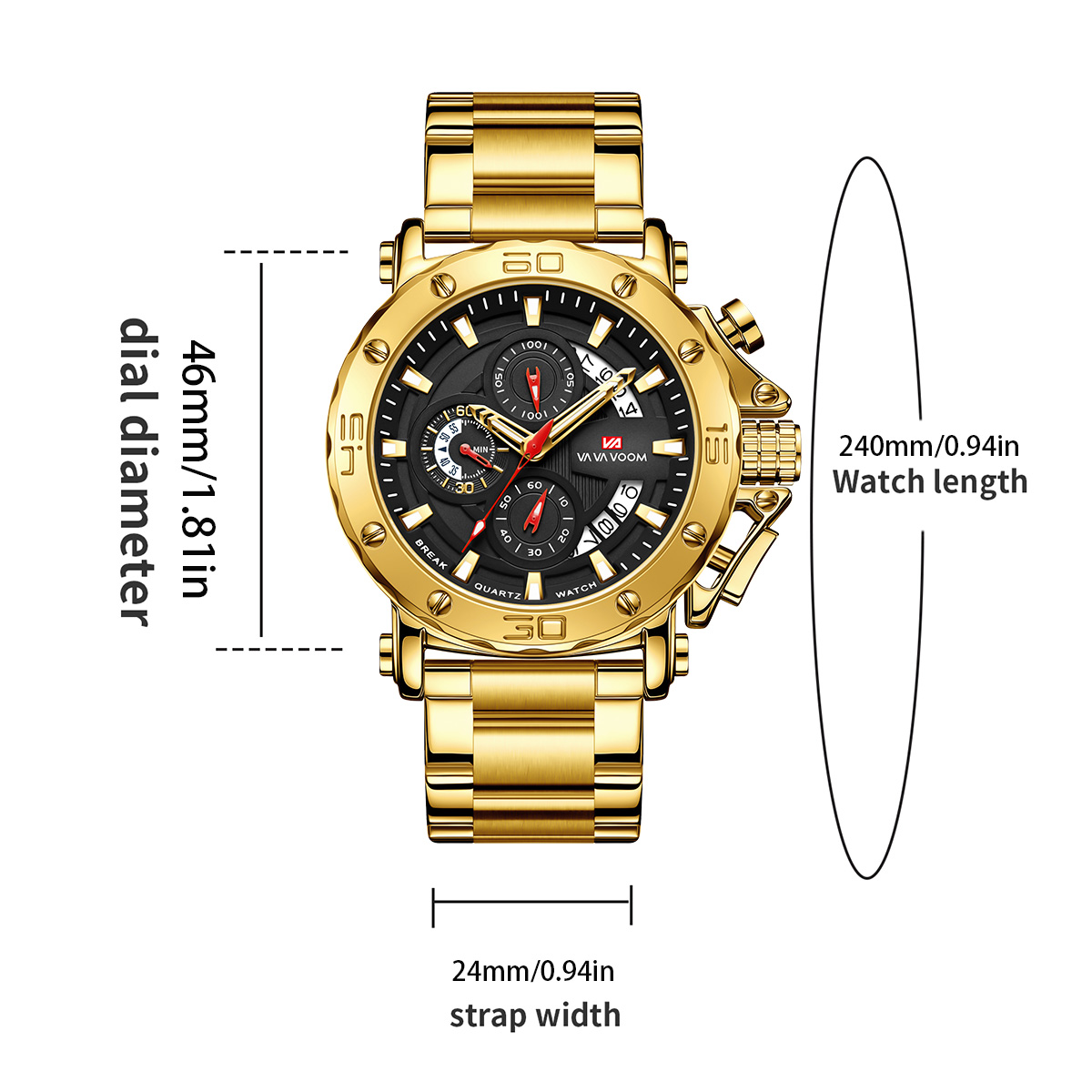 Relógio Masculino Multifuncion - Luxury Watch Hublot avaliação e preço