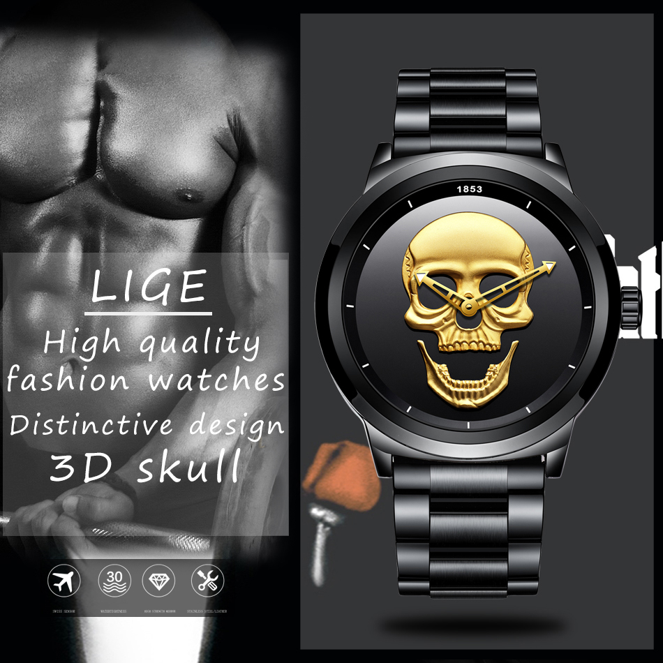 LIGE Esporte Mens Relógios Top - Luxury Watch Affordable avaliação e preço