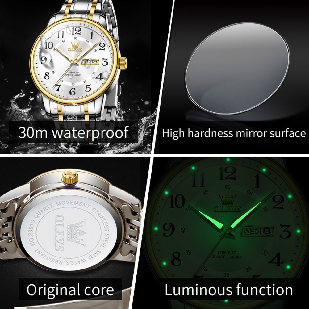 Olevs moda casual relógios mas - Luxury Watch Display avaliação e preço