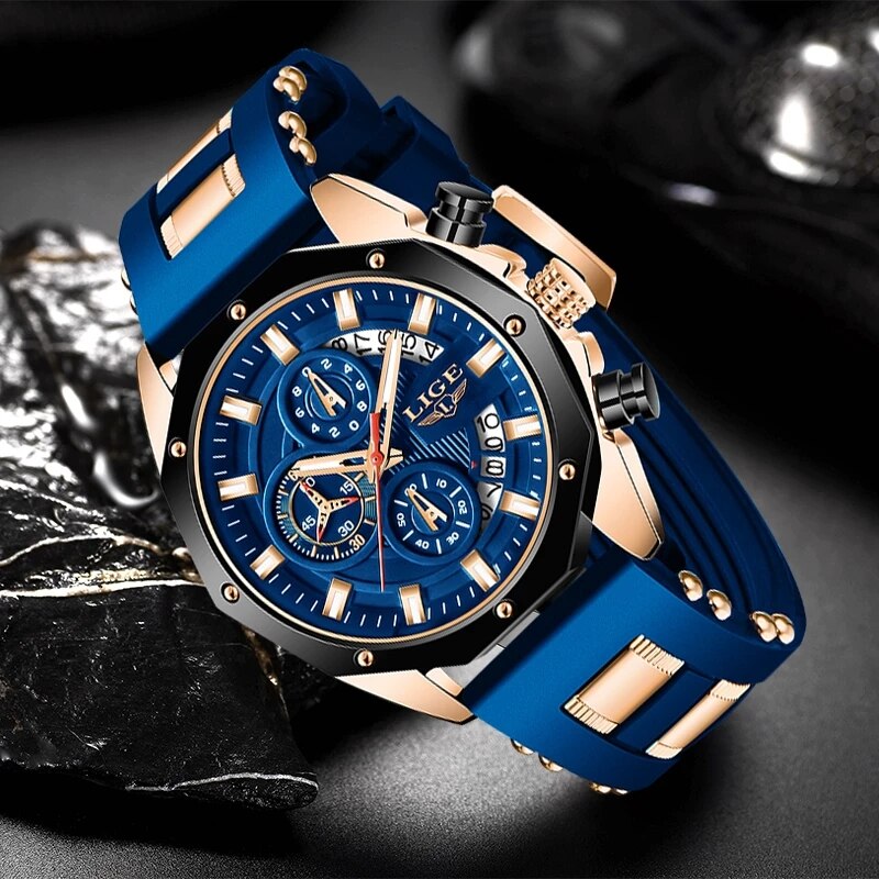 LIGE Moda Homens Relógios Top  - Luxury Watch Affordable avaliação e preço