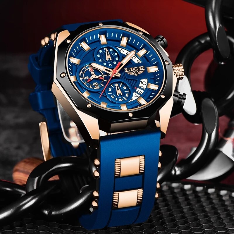 LIGE Moda Homens Relógios Top  - Luxury Watch Affordable avaliação e preço
