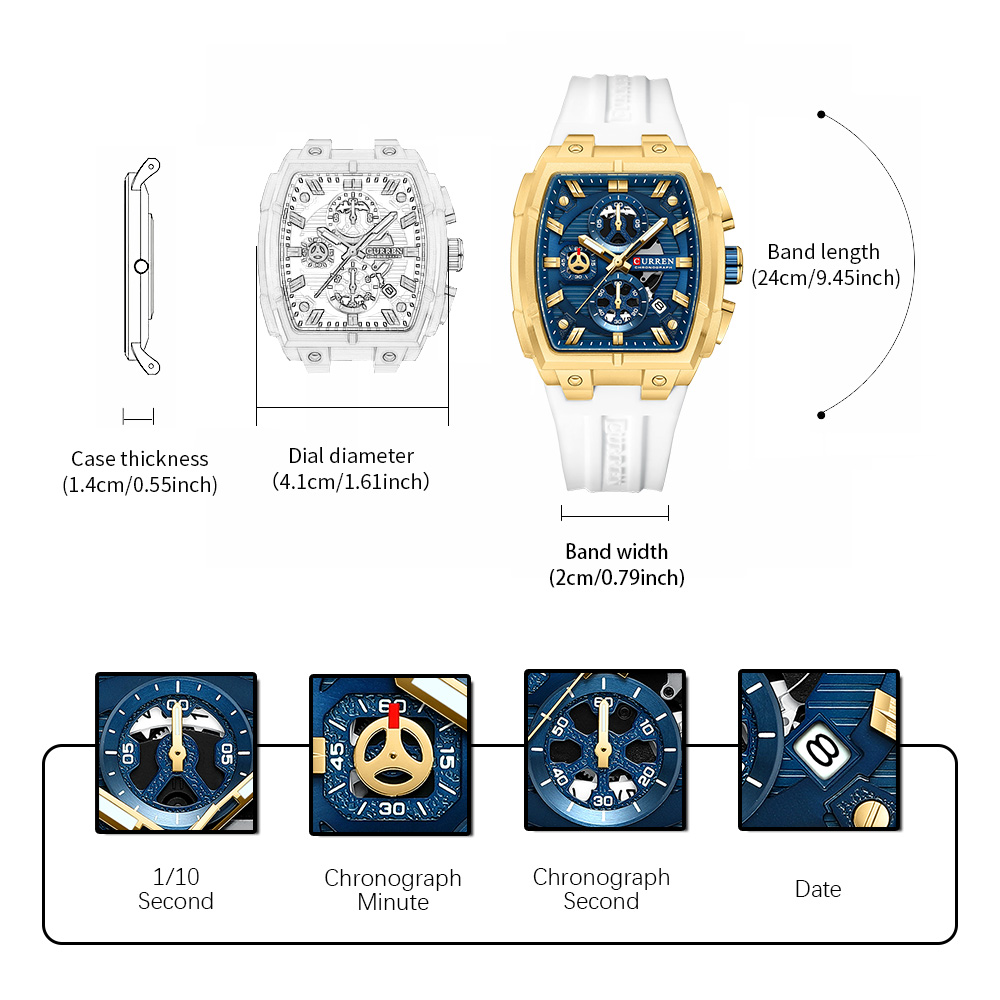 Relógio de Luxo Vintage CURREN - Luxury Watch Display avaliação e preço