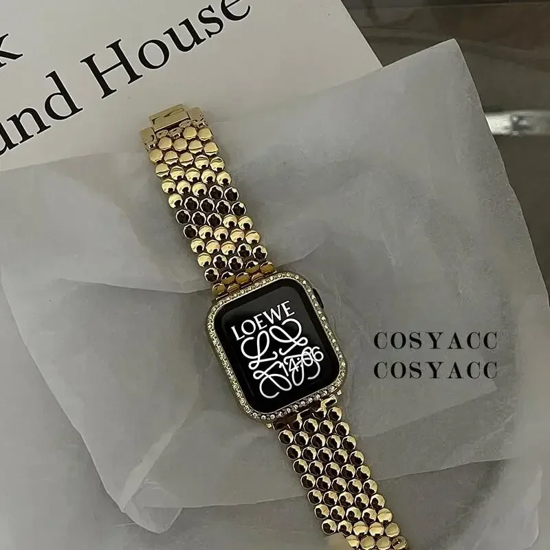 Pulseira feminina de aço inoxi - Luxury Watch Apple Bands avaliação e preço