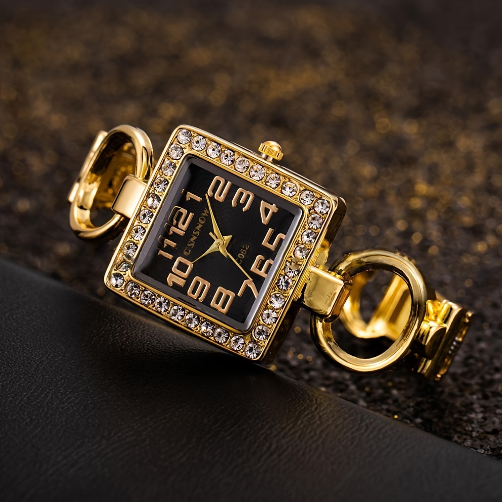 Moda de luxo strass quadrado d - Luxury Watch Square avaliação e preço