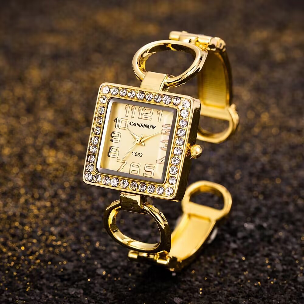 Moda de luxo strass quadrado d - Luxury Watch Square avaliação e preço