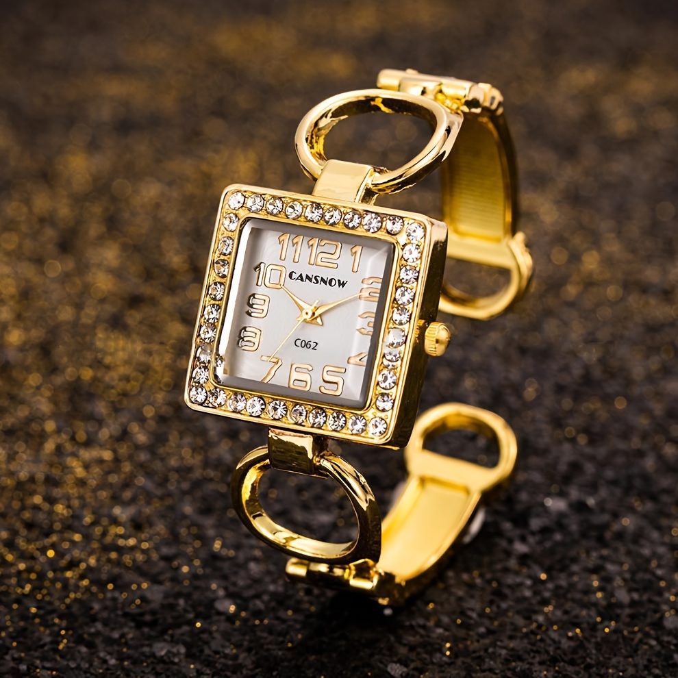 Moda de luxo strass quadrado d - Luxury Watch Square avaliação e preço