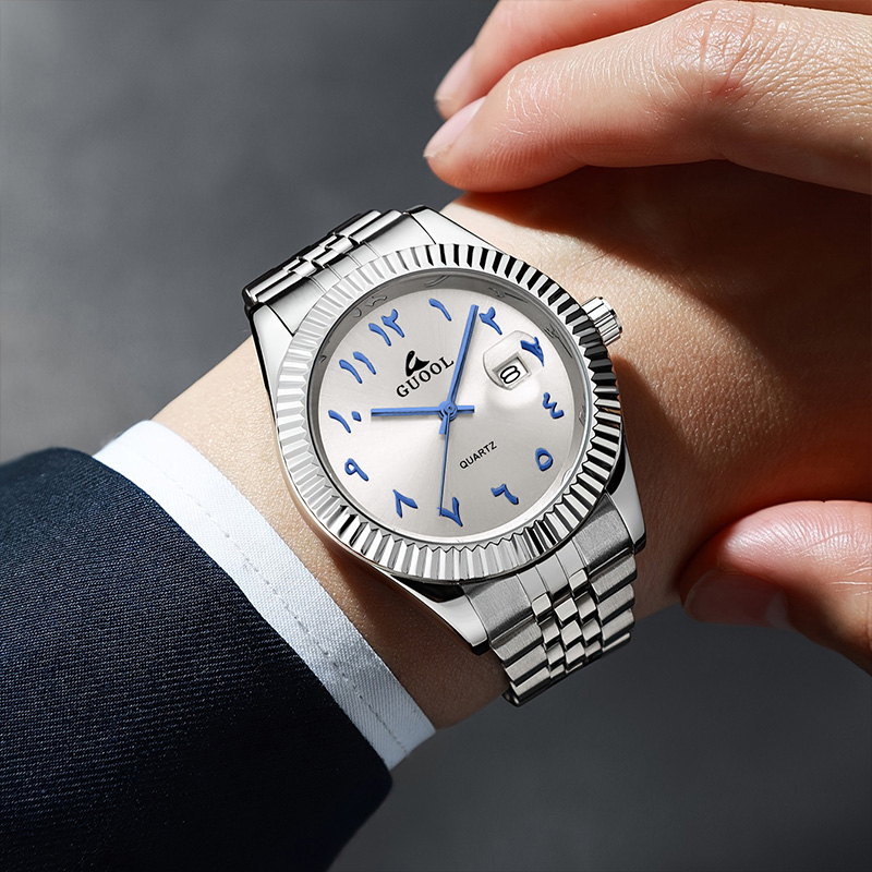 Novo Relógio Masculino de Aço  - Luxury Watch With Arabic Numerals avaliação e preço