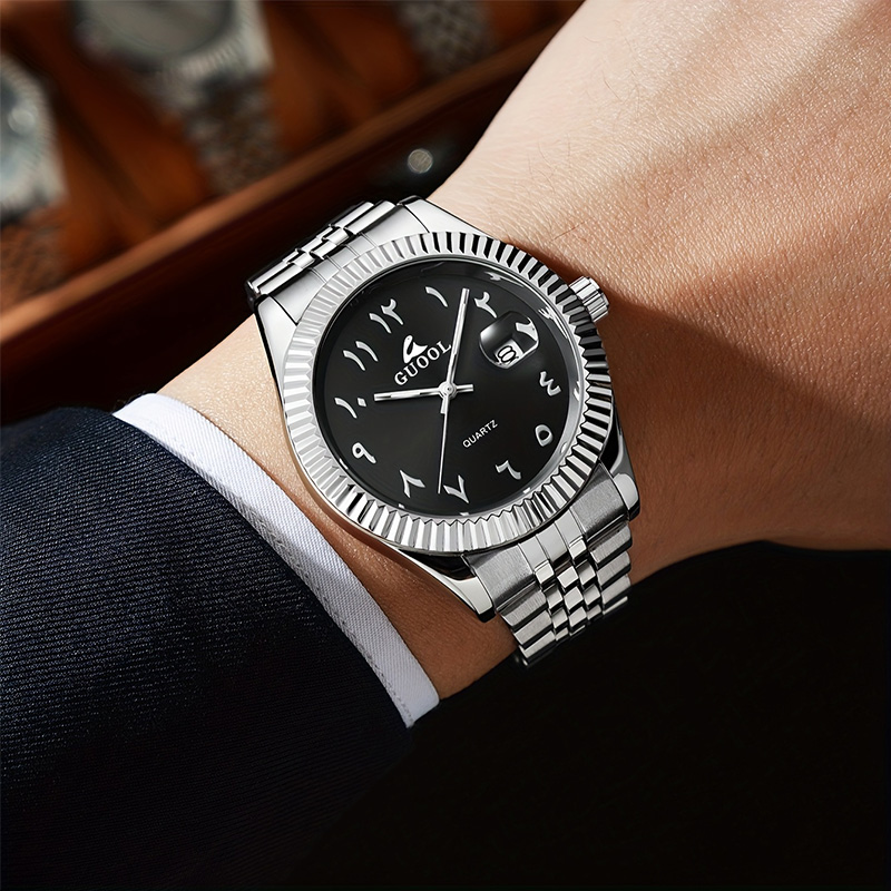 Novo Relógio Masculino de Aço  - Luxury Watch With Arabic Numerals avaliação e preço