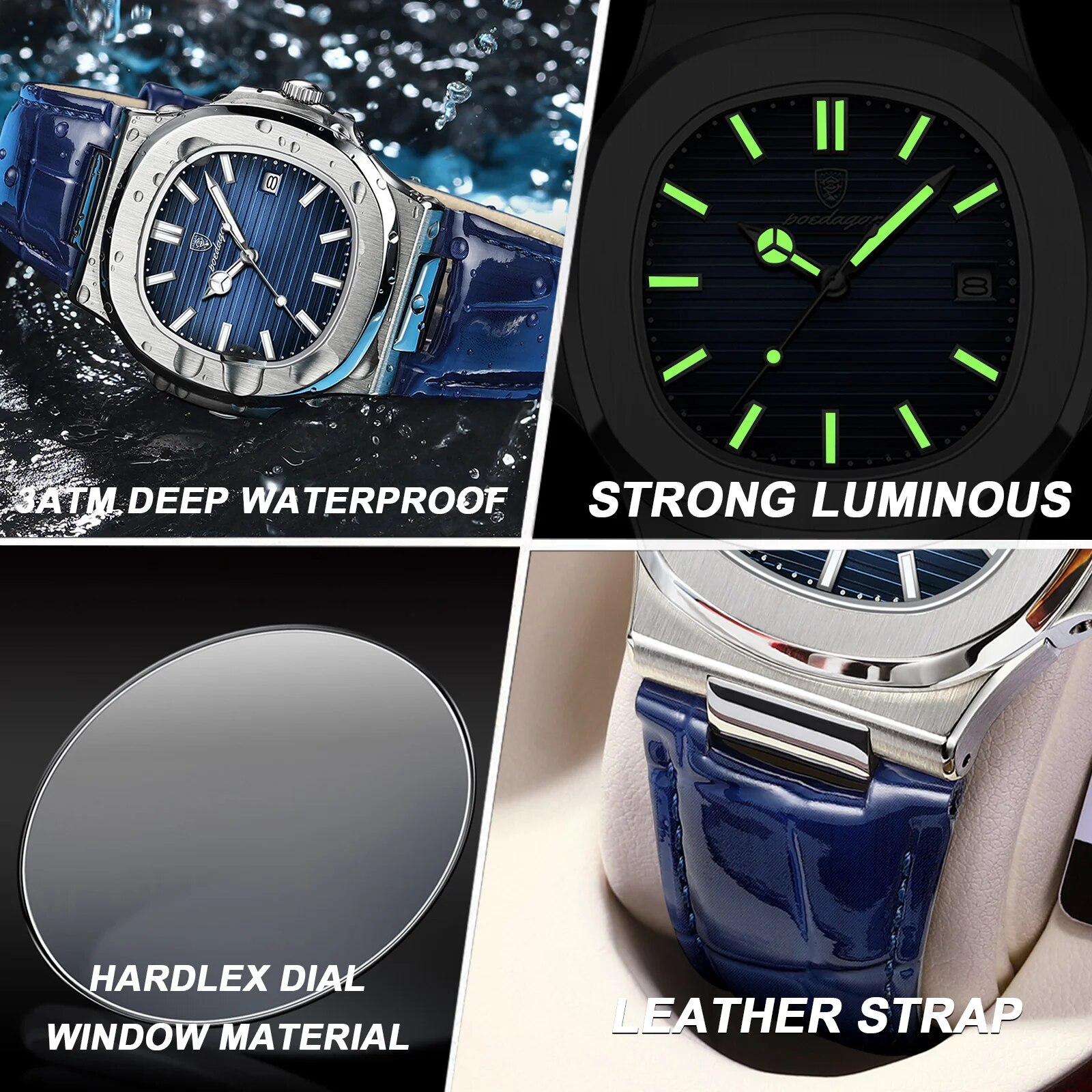 Poedagar topo de luxo quadrado - Luxury Watch Hublot avaliação e preço