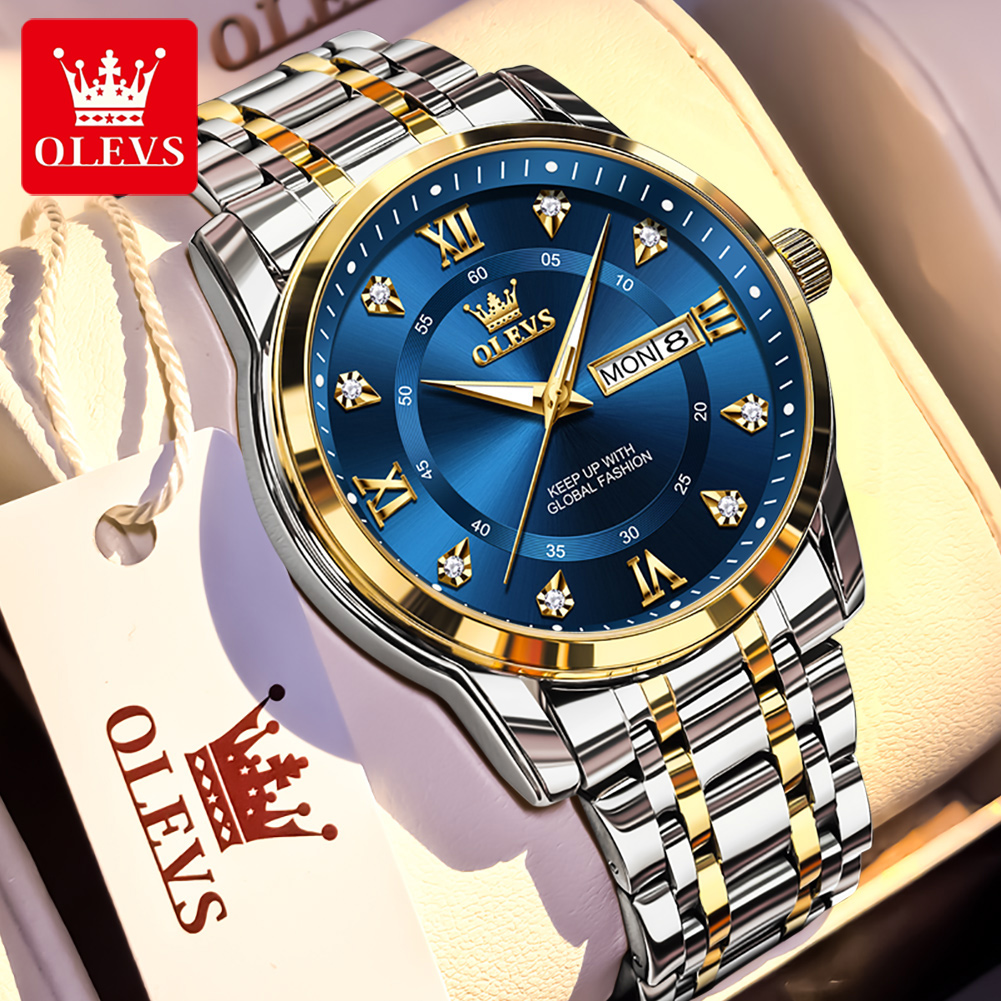 Olevs marca moda relógios masc - Luxury Watch Display avaliação e preço