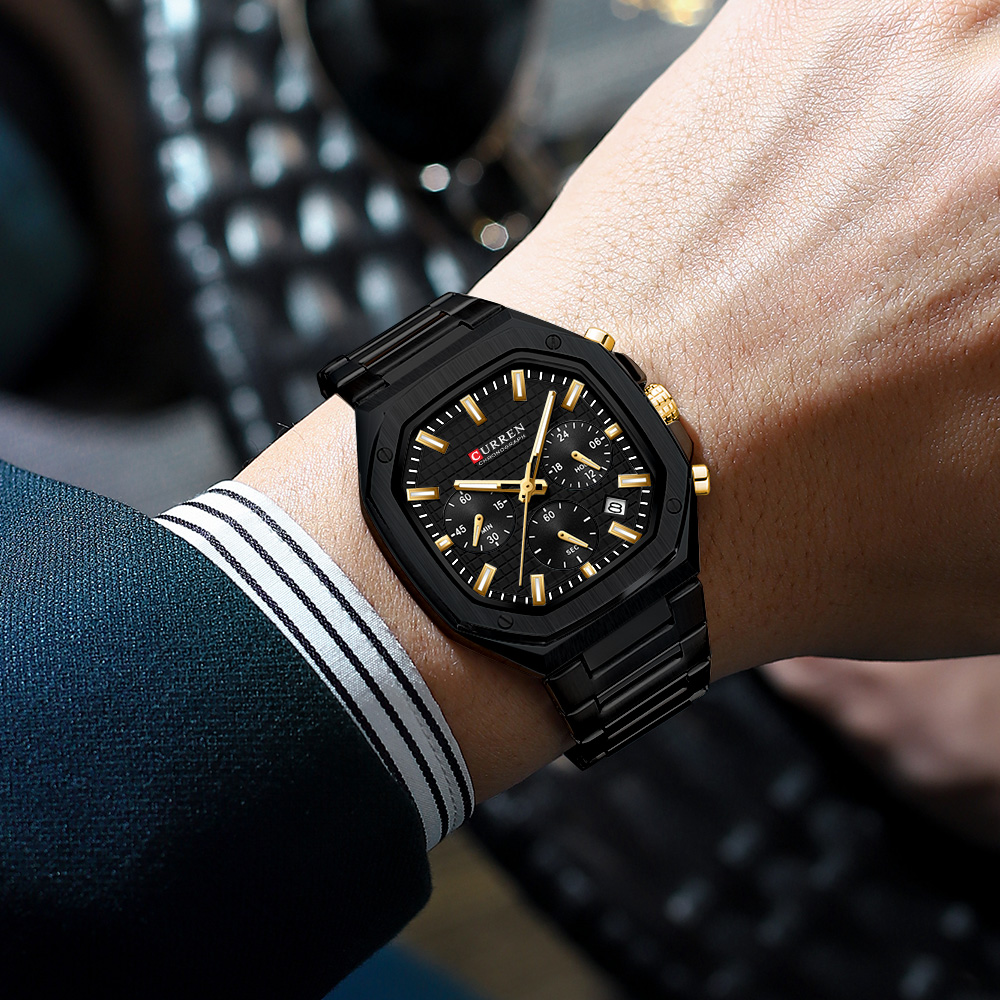 Curren relógio crono quadrado  - Luxury Watch Square avaliação e preço