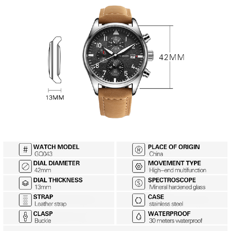 Relógios Cronógrafos Originais - Luxury Watch With Arabic Numerals avaliação e preço